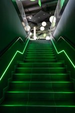 Loxone HQ - Green LED Stairs