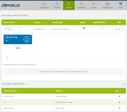 Devolo - Groups setup