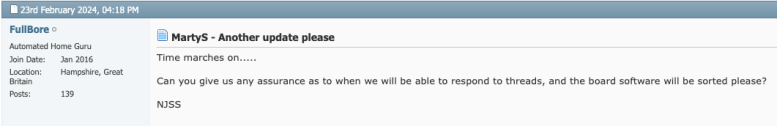 the forum post by user FullBore on the Automated Home forums